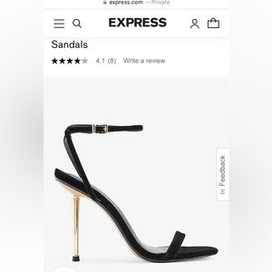 Black heels with gold